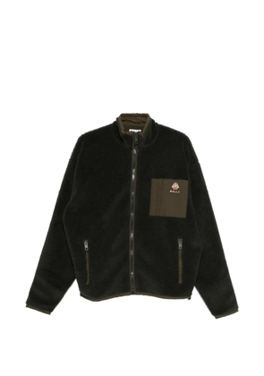 Bally crest-motif zip-up sweatshirt - Green