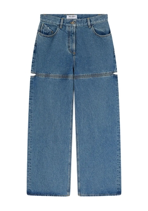 The Attico cut-out jeans - Blue