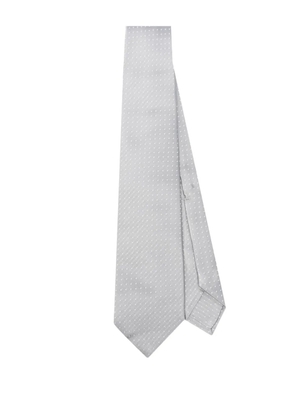 Barba polka-dot tie - Grey