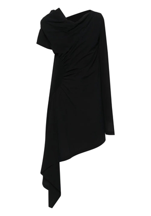 Issey Miyake crepe asymmetric mini dress - Black