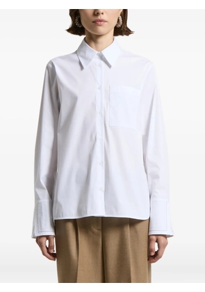 Peserico pocket-cuff cotton-blend shirt - White