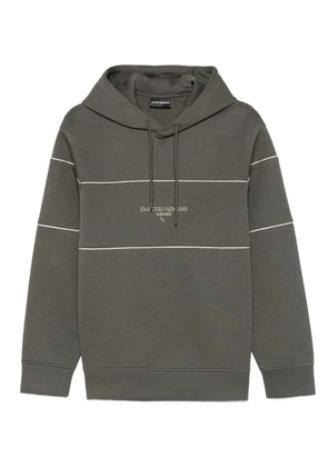 Emporio Armani striped hoodie - Green
