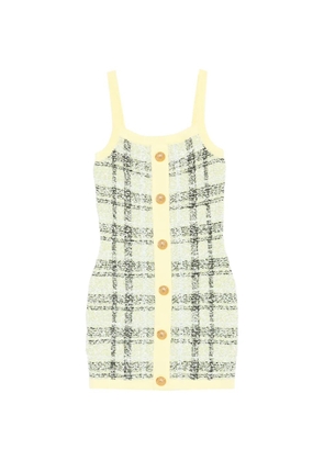 Balmain buttoned mini dress - Yellow