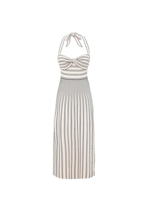 ZIMMERMANN Daylight Twist striped midi dress - Neutrals