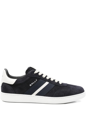 Bally logo-print suede sneakers - Blue