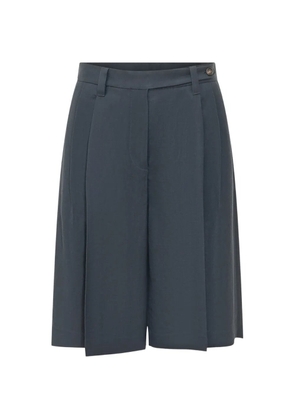 Brunello Cucinelli pleated-front knee-length shorts - Blue