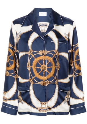 Bally graphic-print silk shirt - Blue