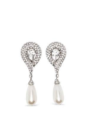 Alessandra Rich faux-pearl earrings - Silver