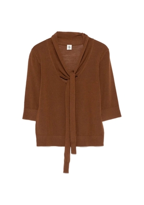 The Garment tie-neck top - Brown