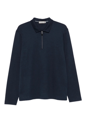Canali zip-neck long-sleeve sweater - Blue