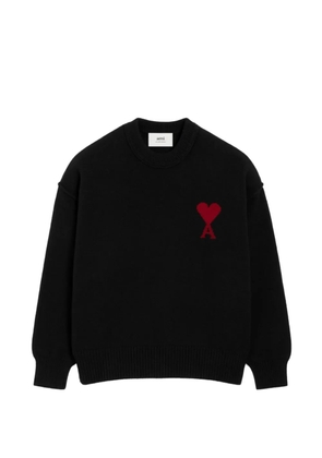 AMI Paris Ami De Coeur crew-neck wool sweater - Black