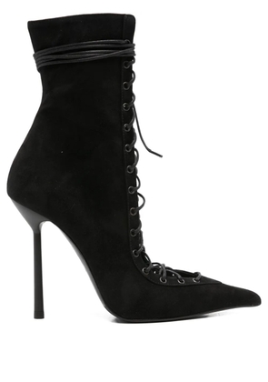 Le Silla 100mm Colette lace-up pointed-toe boots - Black