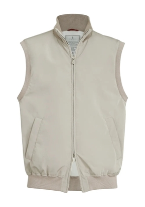 Brunello Cucinelli bonded nylon padded gilet - Neutrals