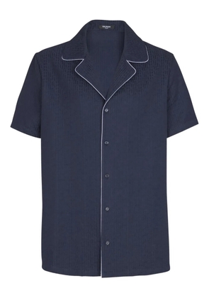 Balmain PB-monogram short-sleeve shirt - Blue