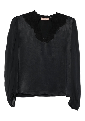TWINSET lace-detail blouse - Black