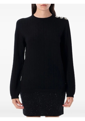 Balmain monogram button-embellished sweater - Black