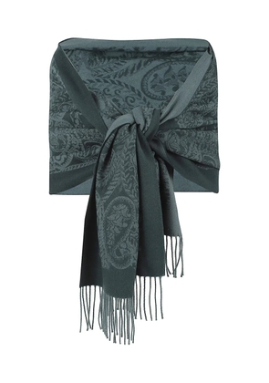 ETRO paisley-print fringed scarf - Grey