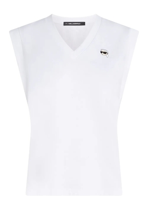 Karl Lagerfeld Ikon v-neck tank top - White