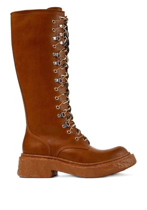 CamperLab Vamonos lace-up leather boots - Brown