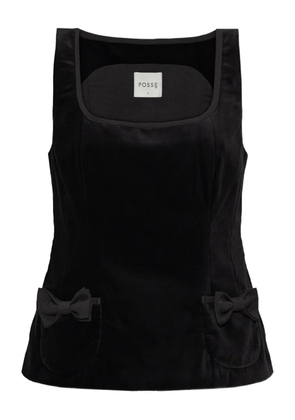 Posse Quincy bow pocket top - Black