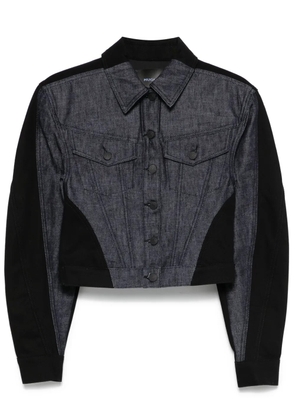 Mugler colour-block denim jacket - Blue