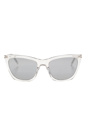 Saint Laurent Eyewear Mica Thin cat-eye sunglasses - Neutrals