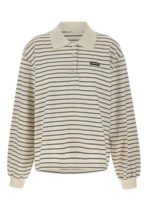 ROTATE BIRGER CHRISTENSEN striped long-sleeve polo - Neutrals