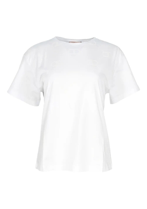 TWINSET Oval T flock print T-shirt - White