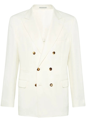 Brunello Cucinelli double-breasted blazer - Neutrals