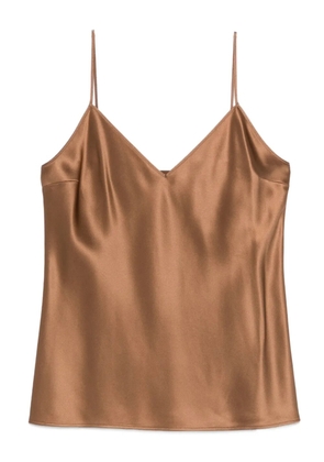 JOSEPH Clea V-neck top - Brown