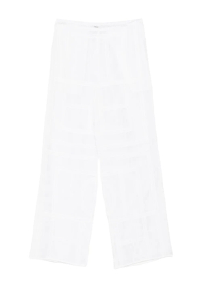 TOTEME monogram crochet trousers - White