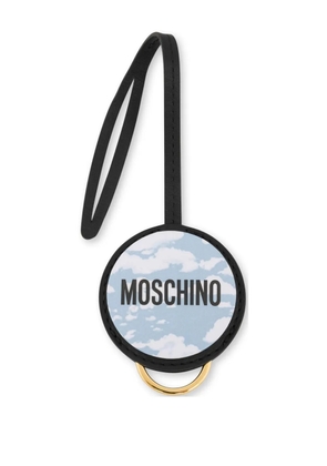 Moschino logo-print keyring - Black