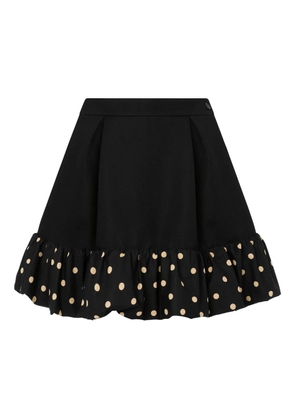 Moschino polka-dot ruffled mini skirt - Black