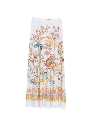 ETRO floral half-circle maxi skirt - Blue