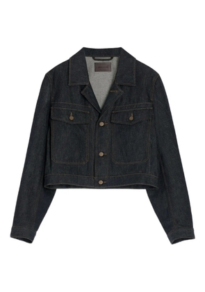 LEMAIRE button-fastening patch-pocket denim jacket - Black