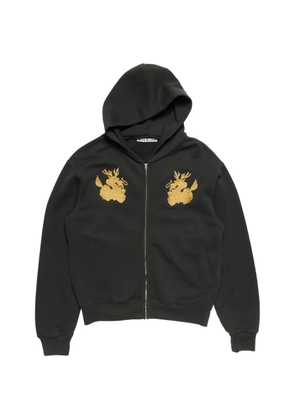 Acne Studios logo-embroidered hoodie - Black