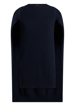 ETRO ribbed cashmere cape top - Blue