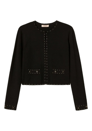 TWINSET eyelet-embellished fitted jacket - Black