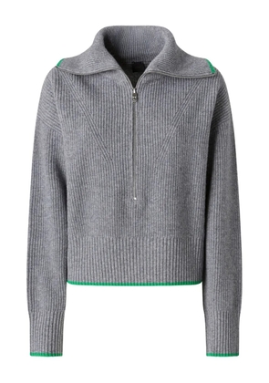 PINKO ribbed zip-up sweater - Grey