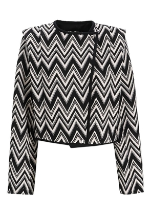 BOSS Jijaca zigzag-pattern jacket - Black