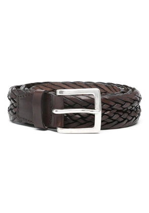 Orciani braided leather belt - Brown