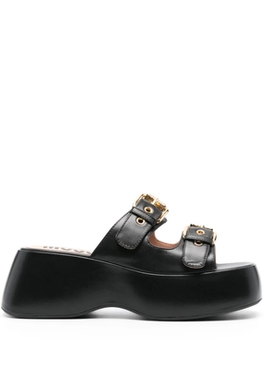 Moschino 75mm Dolly leather sandals - Black