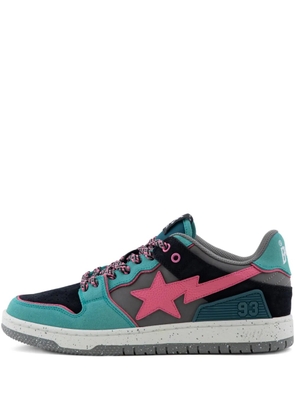 A BATHING APE® star appliqué oxford shoes - Blue