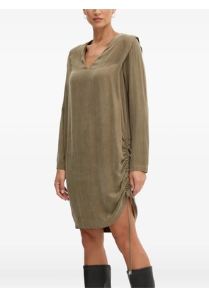BOSS V-neck gathered dress - Green