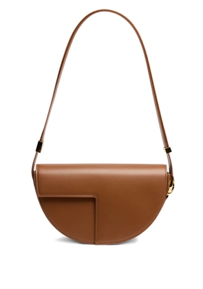 Patou Le Patou half-moon leather shoulder bag - Brown
