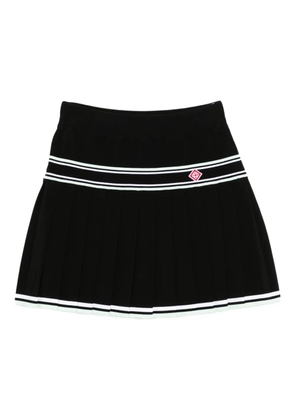 Casablanca pleated striped skirt - Black