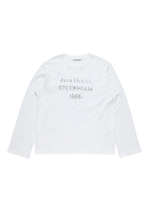 Acne Studios logo long-sleeve T-shirt - White