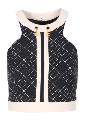 Elisabetta Franchi halter-neck vest - Black