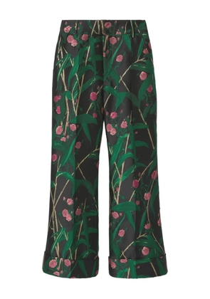 La DoubleJ Hendrix floral-jacquard trousers - Green