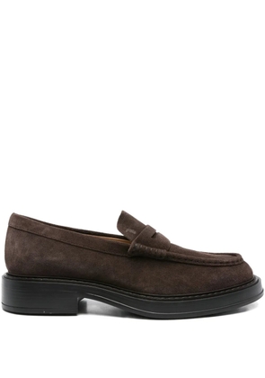 Tod's penny suede loafers - Brown